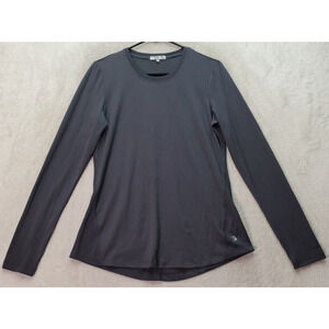 Impact‎ Jillian Michaels Shirt Top Women's Large Gray Round Neck Logo Mesh Back